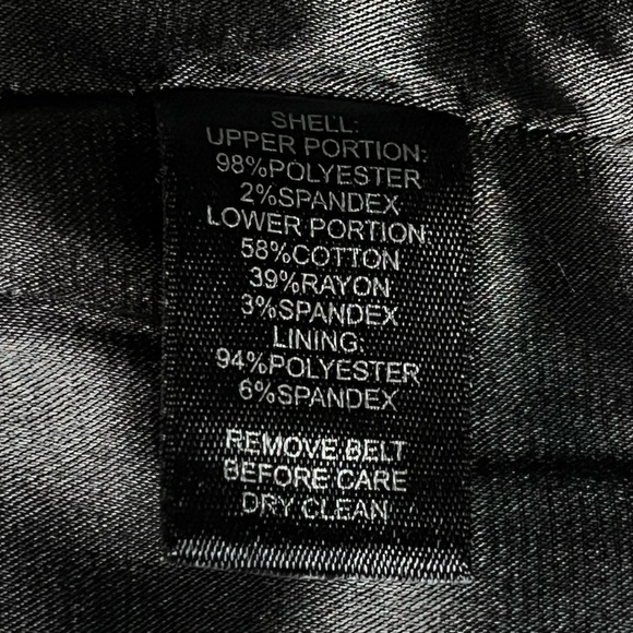 WHBM Cocktail Dress Size 2 One Shoulder Bodycon Ruffle Gold Black Belted Lined - Picture 12 of 13